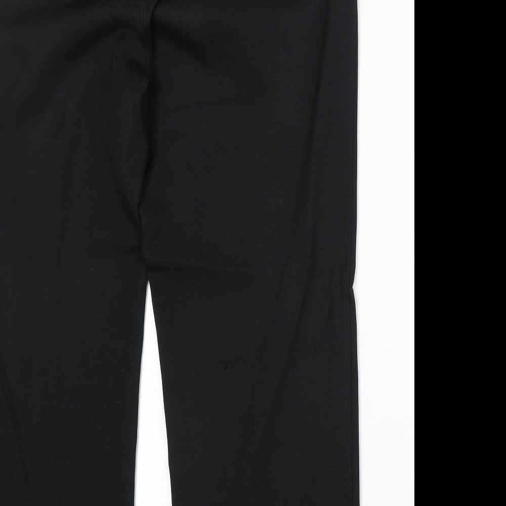 Marks and Spencer Womens Black Polyester Trousers Size 16 Regular
