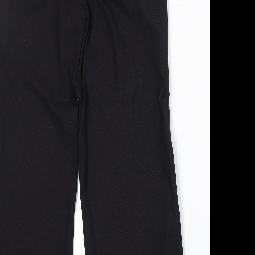 Marks and Spencer Womens Black Polyester Dress Pants Trousers Size 10 Regular Zip - Contrast Stitching