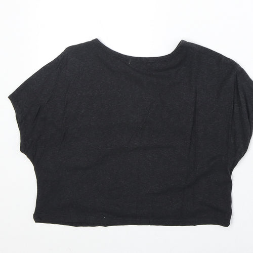Light Before Dark Womens Grey Geometric Cotton Basic Tank Size XS Round Neck