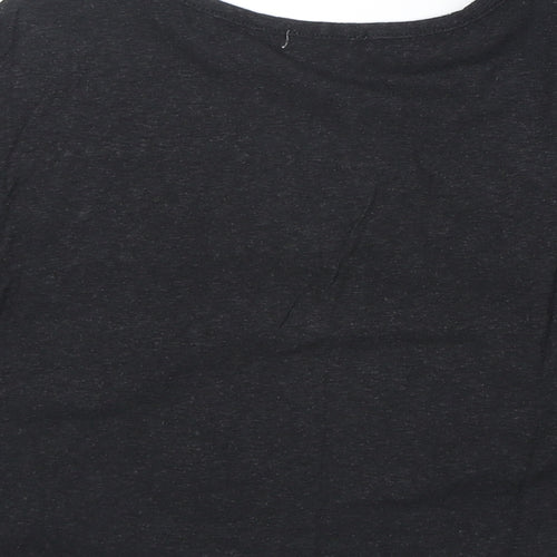 Light Before Dark Womens Grey Geometric Cotton Basic Tank Size XS Round Neck