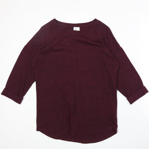 H&M Womens Red Cotton Pullover Sweatshirt Size S Pullover