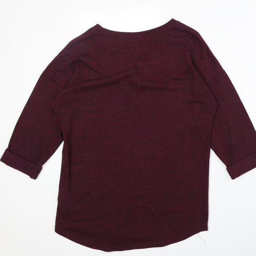 H&M Womens Red Cotton Pullover Sweatshirt Size S Pullover