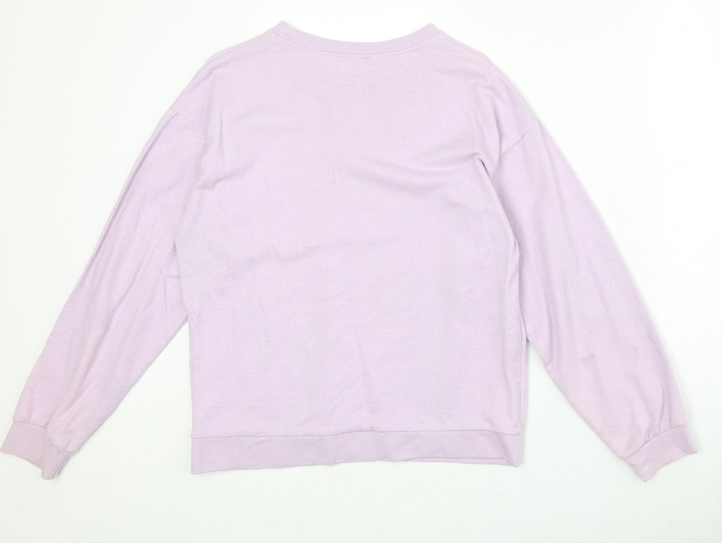 I SAW IT FIRST Womens Purple Cotton Pullover Sweatshirt Size S Pullover