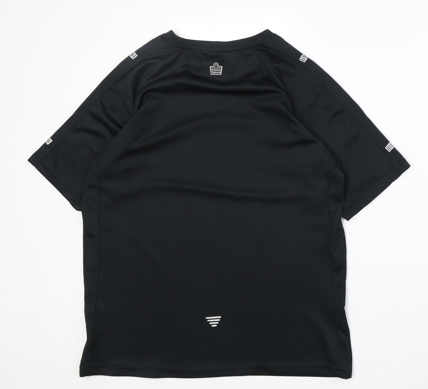 Admiral Mens Black Polyester T-Shirt Size L Round Neck - Run Train Live