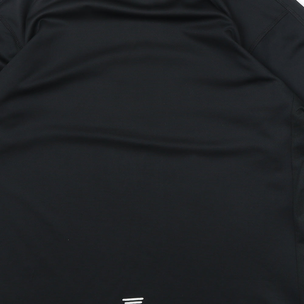 Admiral Mens Black Polyester T-Shirt Size L Round Neck - Run Train Live