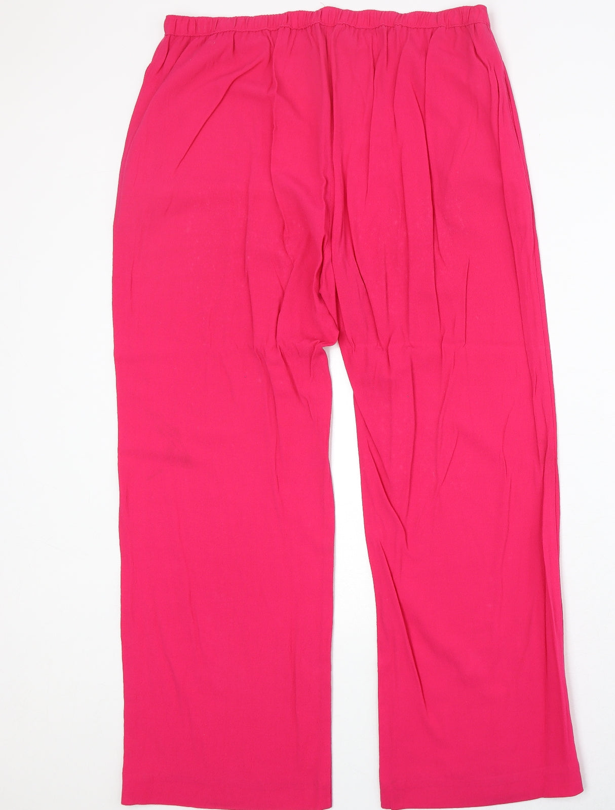 EWM Womens Pink Herringbone Viscose Trousers Size 14 Regular