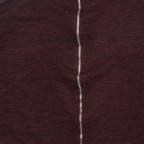 New Look Womens Red Round Neck Polyester Pullover Jumper Size M