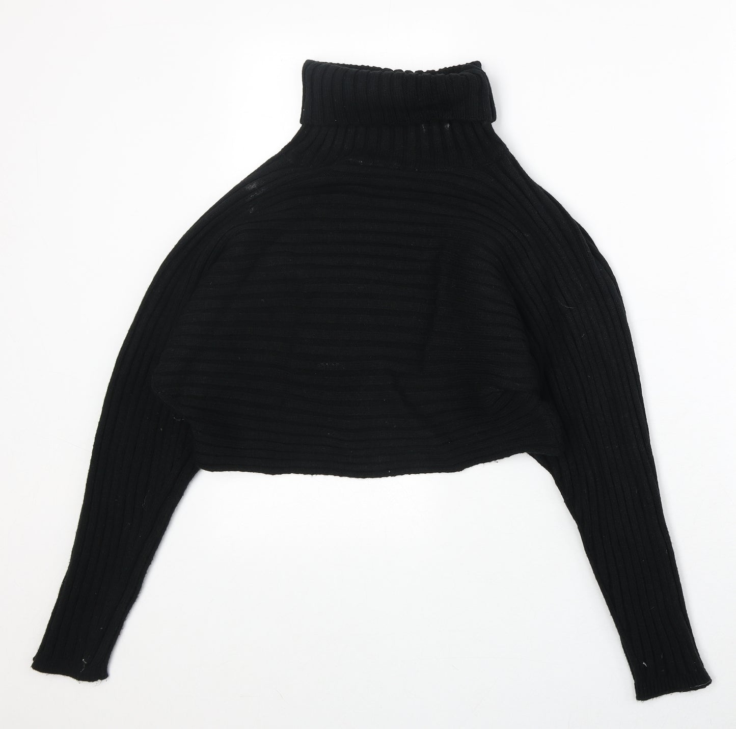 New Look Womens Black Roll Neck Acrylic Pullover Jumper Size S