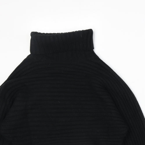 New Look Womens Black Roll Neck Acrylic Pullover Jumper Size S
