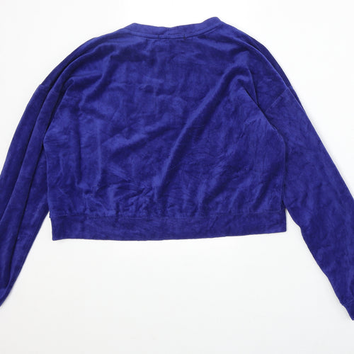 FOREVER 21 Womens Blue Polyester Pullover Sweatshirt Size S Pullover - Cropped