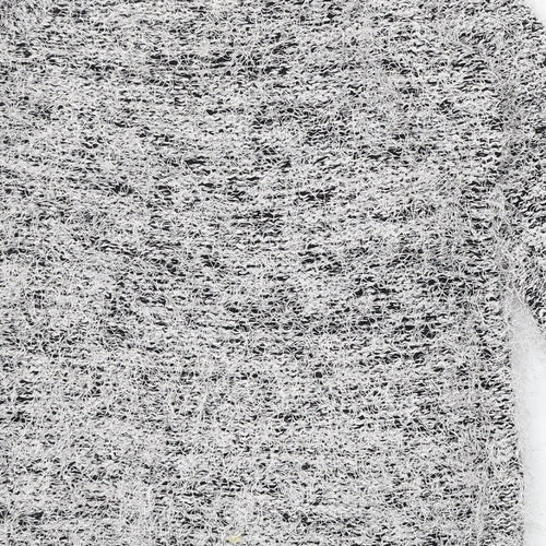 River Island Womens Ivory Round Neck Geometric Polyester Pullover Jumper Size 8