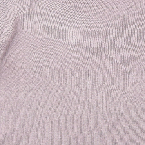 Derek Heart Womens Purple Round Neck Acrylic Pullover Jumper Size S