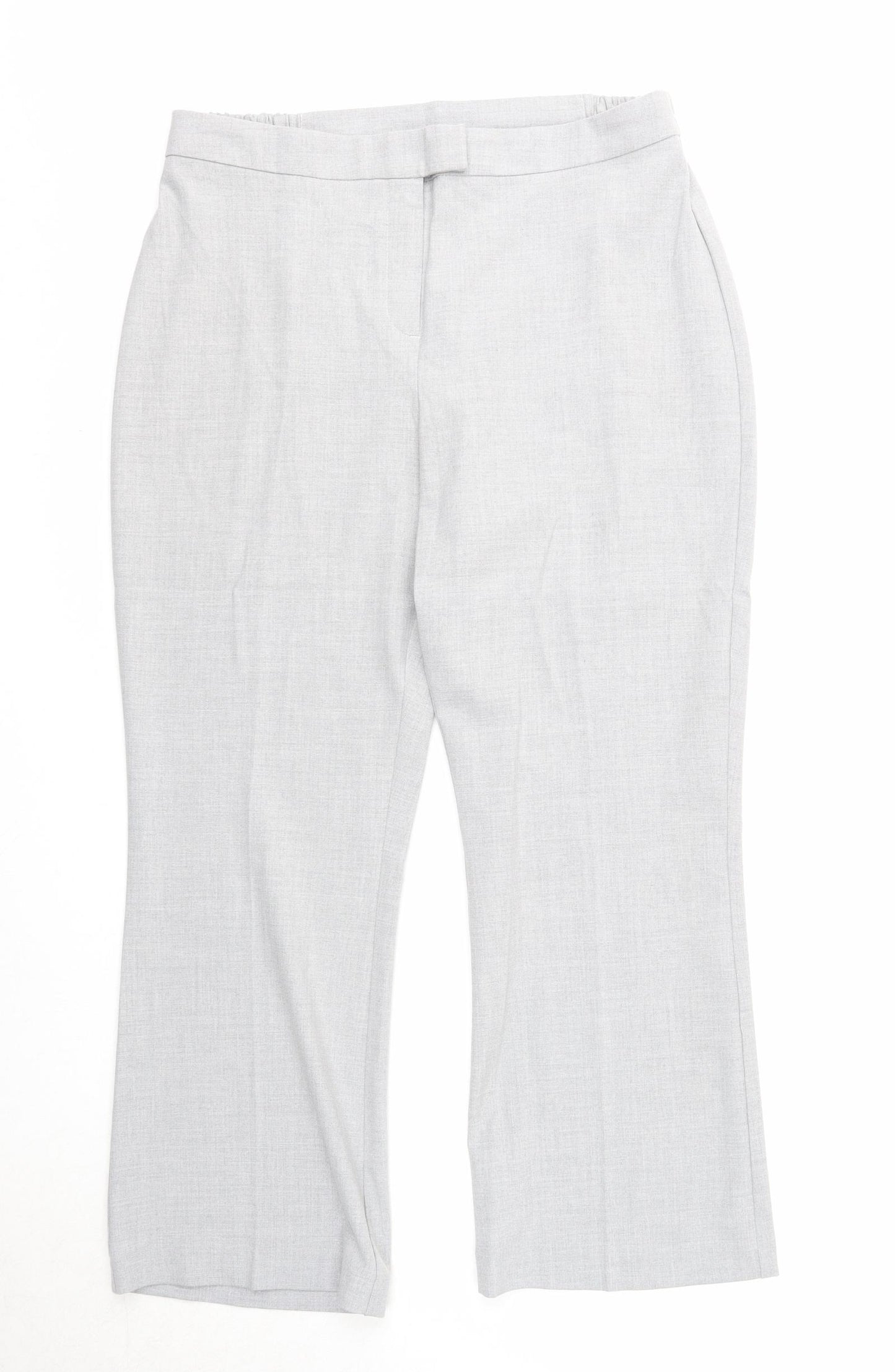 Agenda Womens Grey Polyester Dress Pants Trousers Size 16 Regular Zip