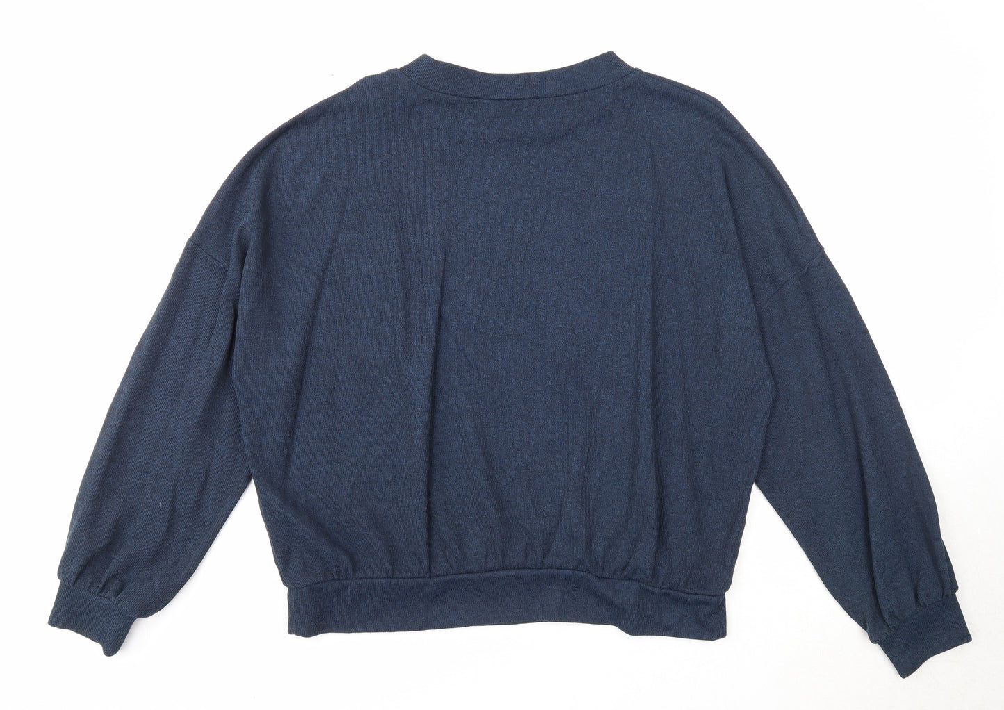 Pimkie Womens Blue Round Neck Cotton Pullover Jumper Size L
