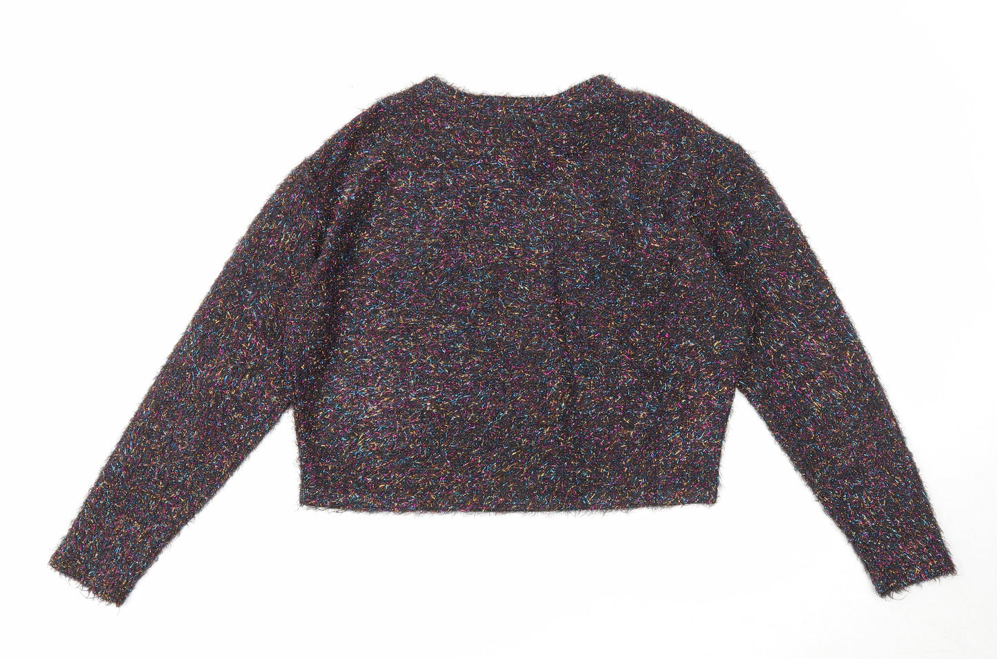 Divided by H&M Womens Black Round Neck Polyester Pullover Jumper Size M