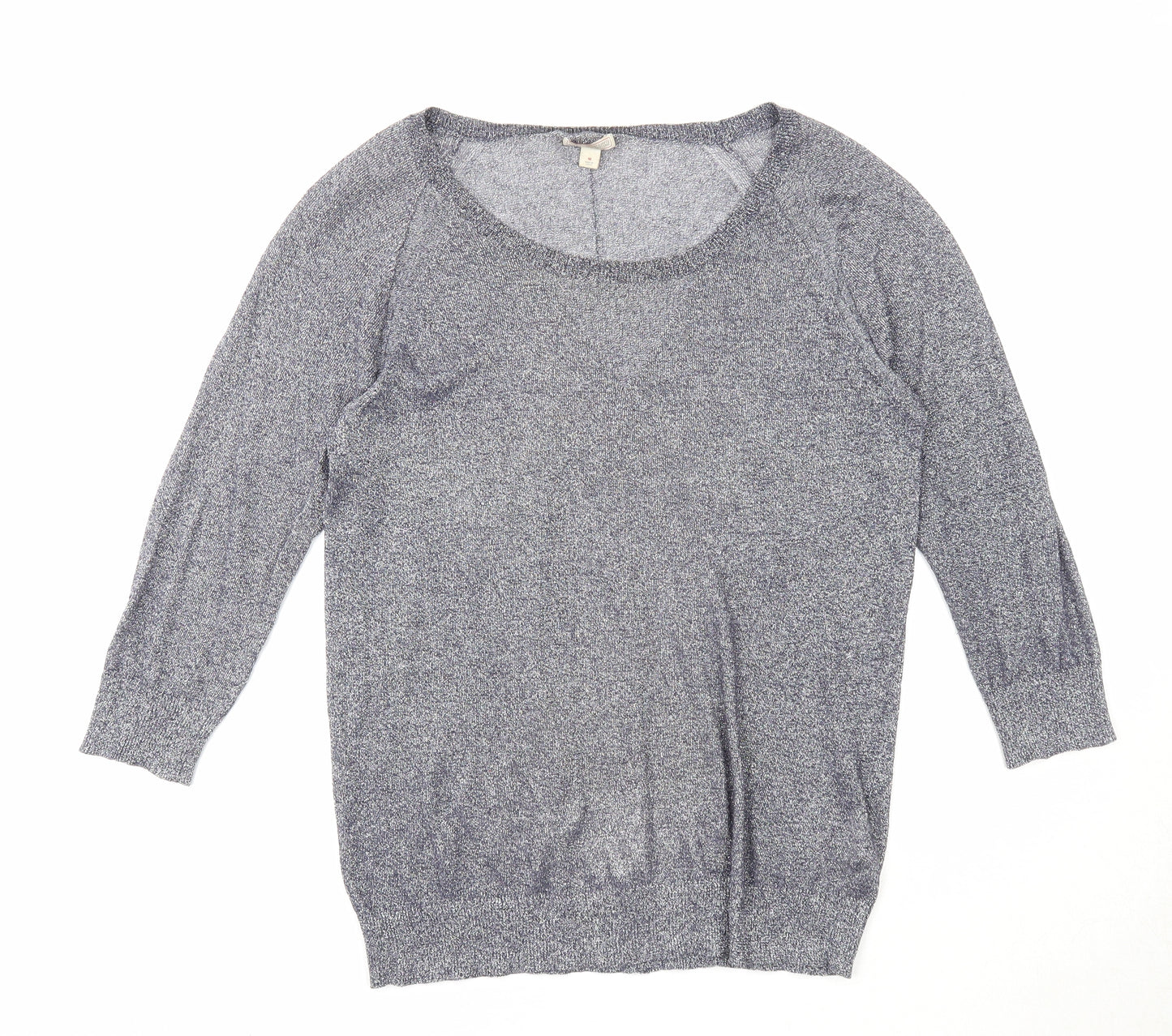 Gap Womens Blue Boat Neck Cotton Pullover Jumper Size M