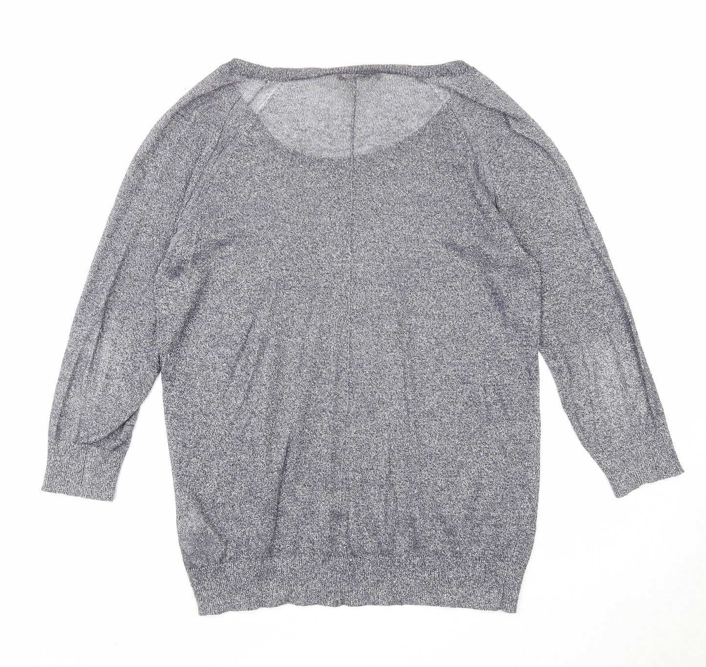 Gap Womens Blue Boat Neck Cotton Pullover Jumper Size M