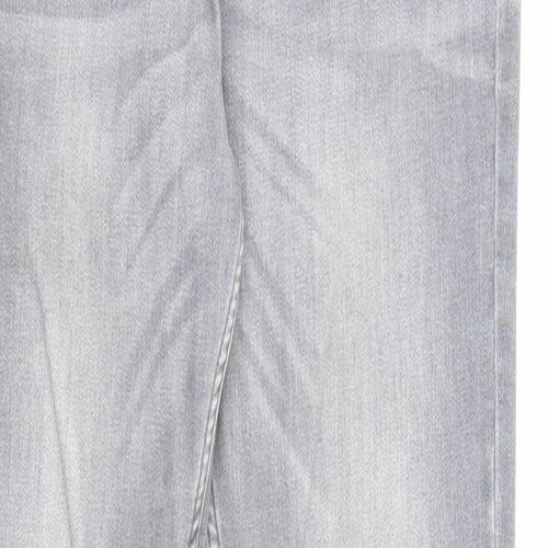 John Lewis Womens Grey Cotton Skinny Jeans Size 10 Regular Zip