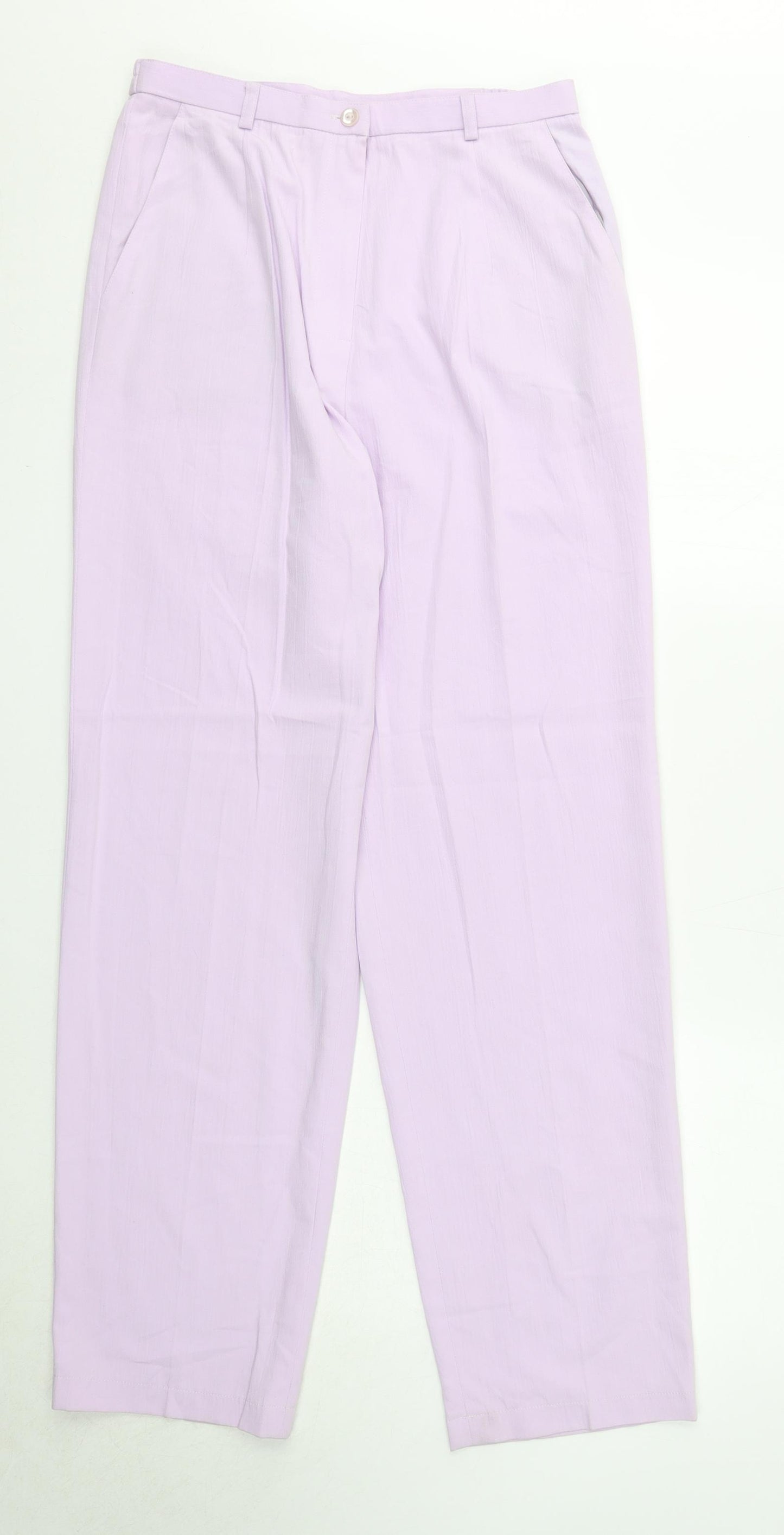 Paul Separates Womens Purple Polyester Trousers Size 12 Regular Zip