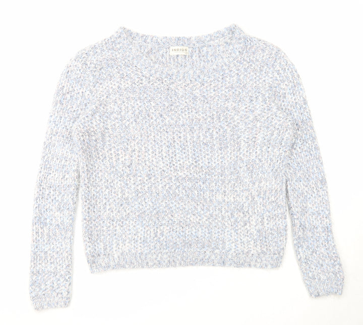 Marks and Spencer Womens Multicoloured Round Neck Acrylic Pullover Jumper Size 12