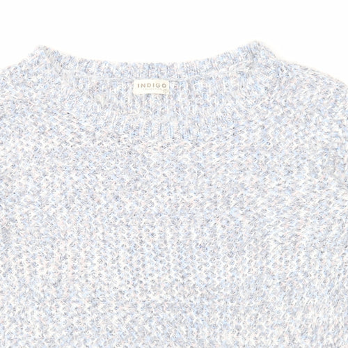 Marks and Spencer Womens Multicoloured Round Neck Acrylic Pullover Jumper Size 12