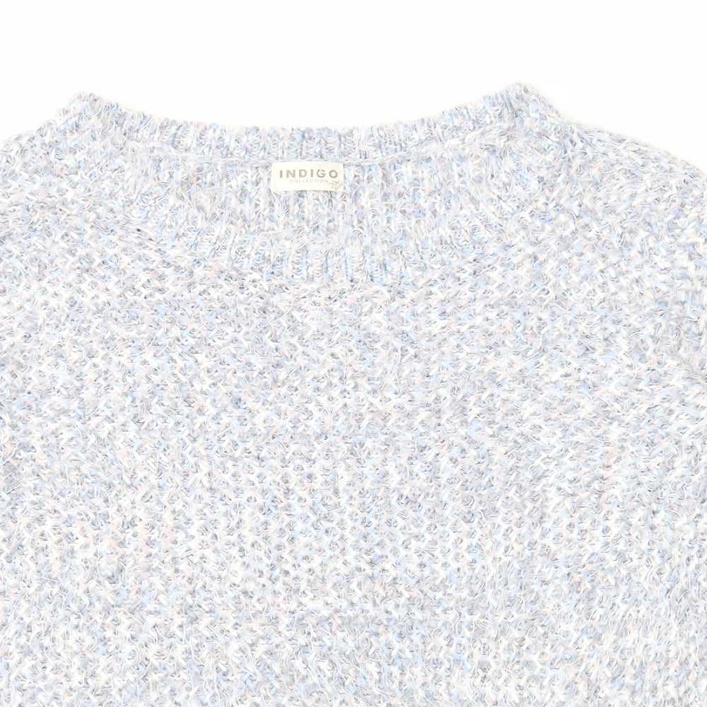 Marks and Spencer Womens Multicoloured Round Neck Acrylic Pullover Jumper Size 12