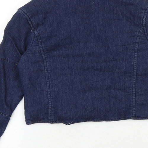 7 For All Mankind Girls Blue Jacket Size M Zip