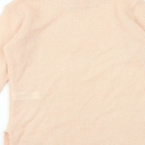 Boohoo Girls Pink Round Neck Acrylic Pullover Jumper Size 11-12 Years Pullover