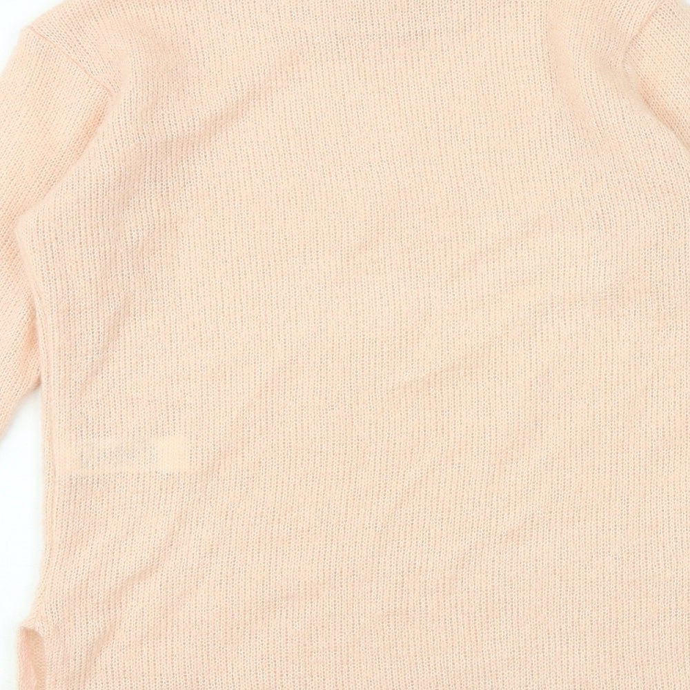 Boohoo Girls Pink Round Neck Acrylic Pullover Jumper Size 11-12 Years Pullover