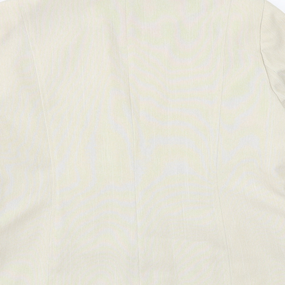 BHS Womens Beige Polyester Jacket Blazer Size 16