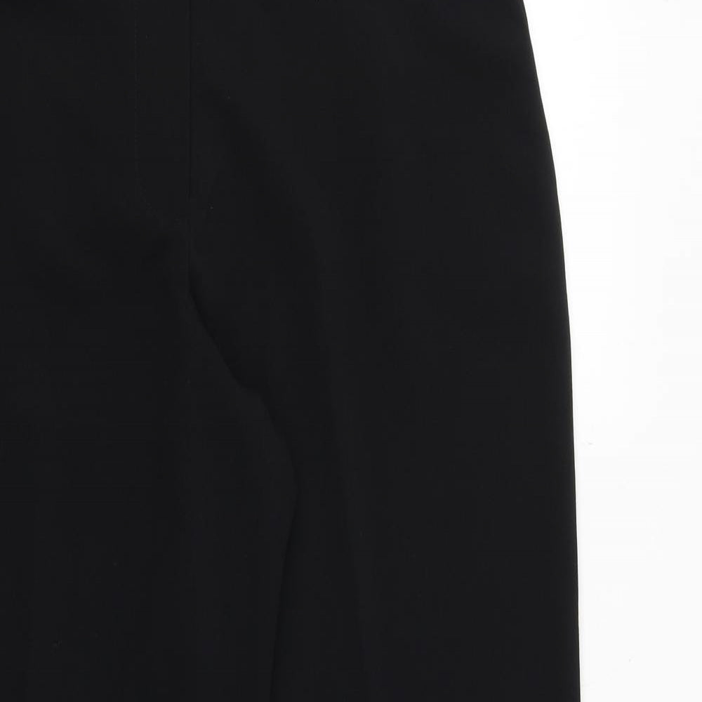 Eleganze Womens Black Viscose Trousers Size 14 Regular Zip