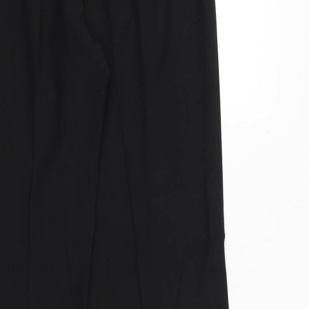 Essentials Womens Black Viscose Trousers Size 12 Regular Zip