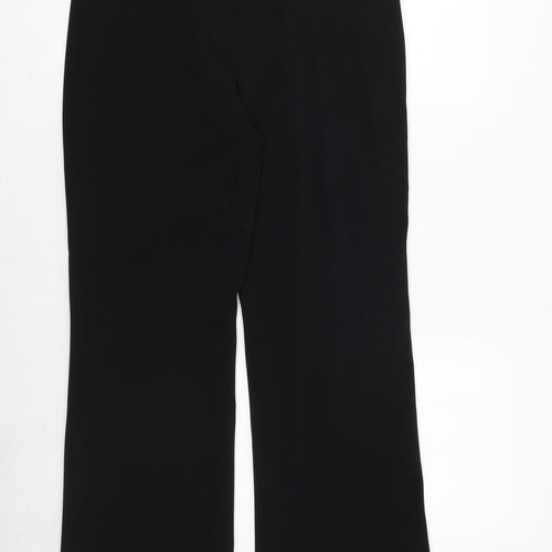 M&Co Womens Black Polyester Dress Pants Trousers Size 12 Regular Zip