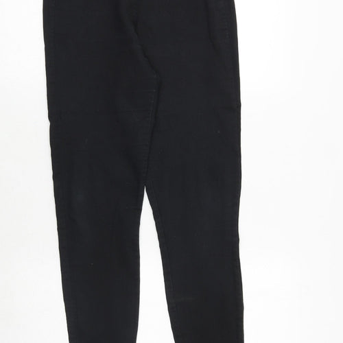 H&M Womens Grey Cotton Skinny Jeans Size 10 Regular Button