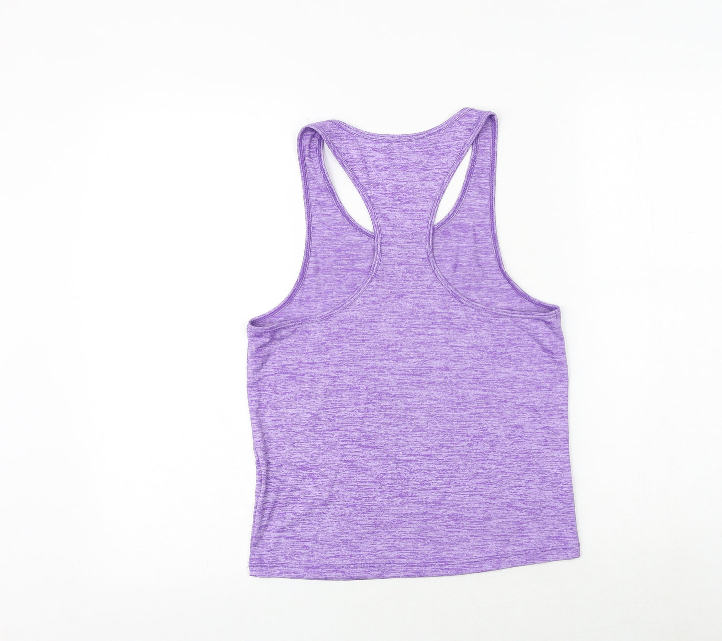 USA Pro Girls Purple Geometric Nylon Basic Tank Size 11-12 Years Round Neck Pullover