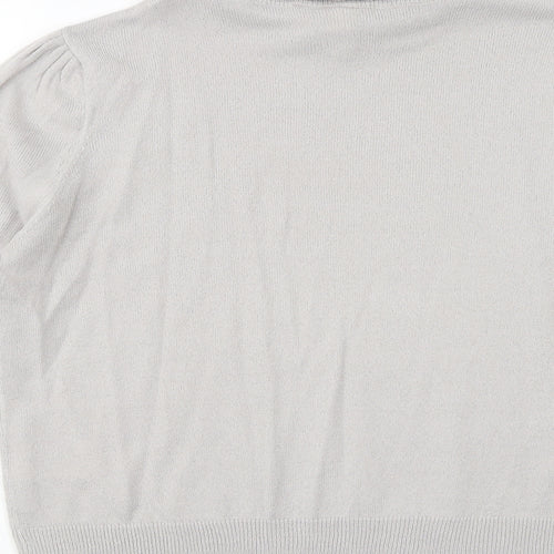 H&M Womens Grey Roll Neck Acrylic Pullover Jumper Size M