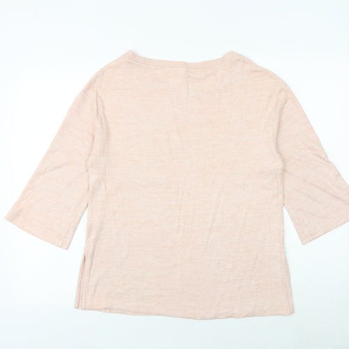 Gap Womens Orange Round Neck Polyester Pullover Jumper Size S