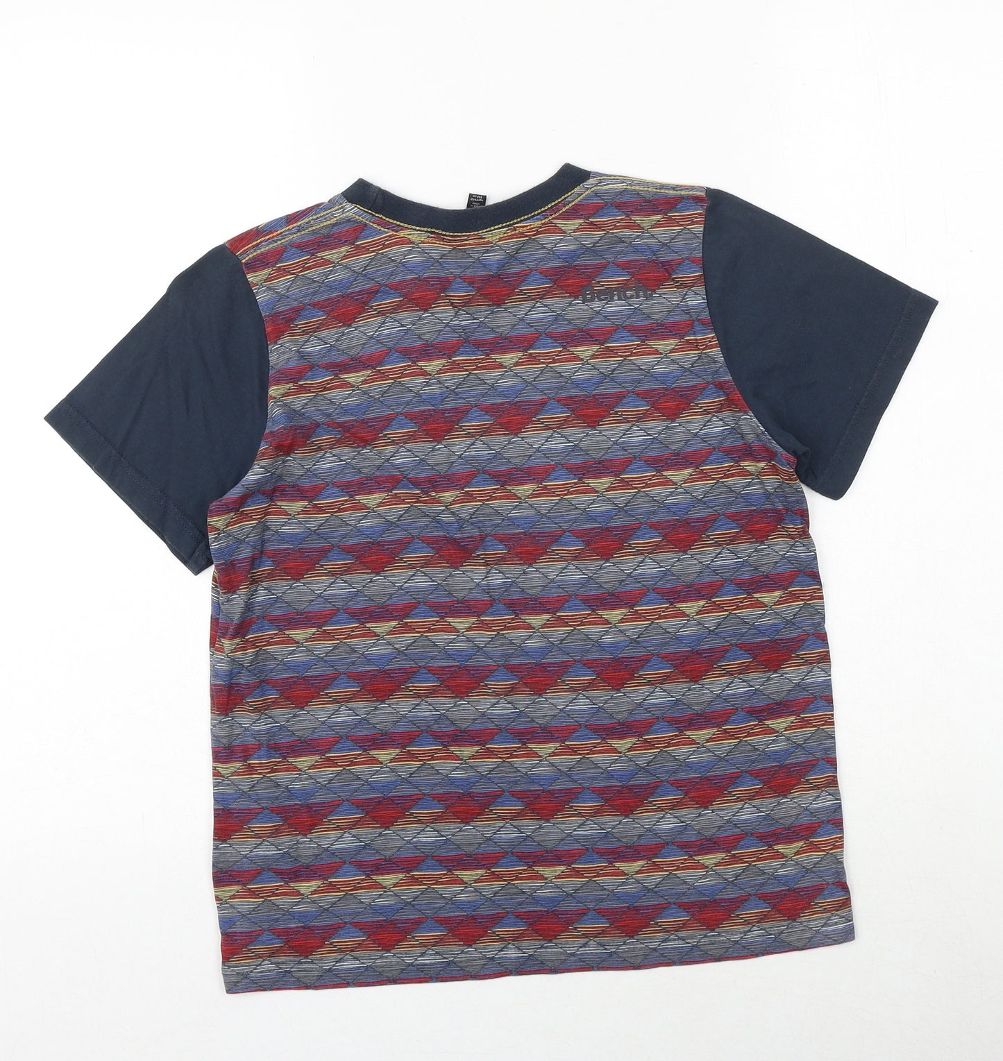 Bench Boys Multicoloured Geometric 100% Cotton Basic T-Shirt Size 11-12 Years Round Neck Pullover