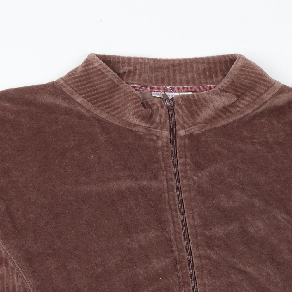 Damart Womens Brown Jacket Size 18 Zip - 18-20