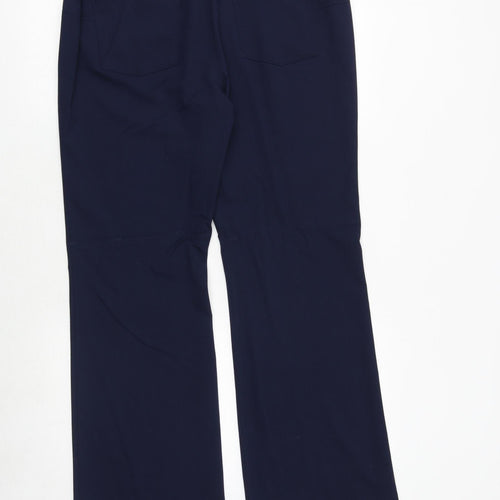 Capsule Womens Blue Polyester Trousers Size 14 Regular Zip