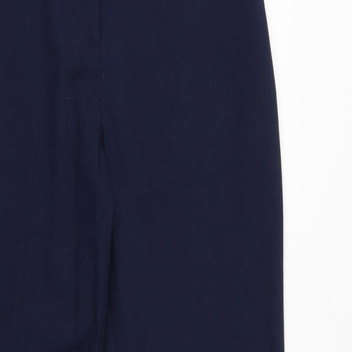 Capsule Womens Blue Polyester Trousers Size 14 Regular Zip