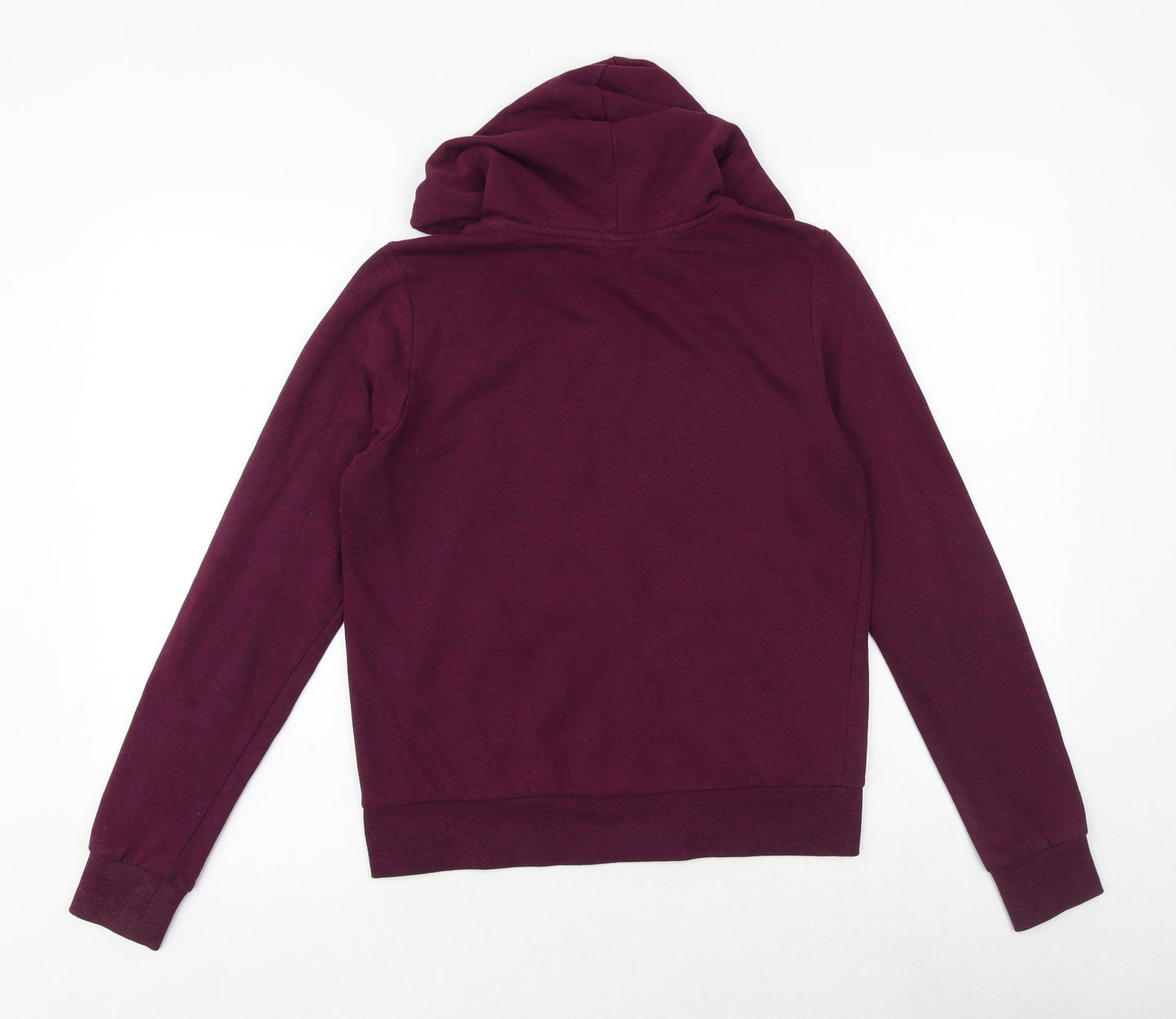 H&M Womens Purple Cotton Full Zip Hoodie Size S Zip