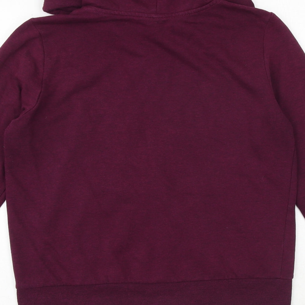H&M Womens Purple Cotton Full Zip Hoodie Size S Zip