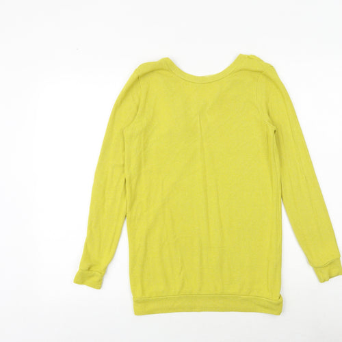 River Island Womens Yellow Round Neck Viscose Pullover Jumper Size 6