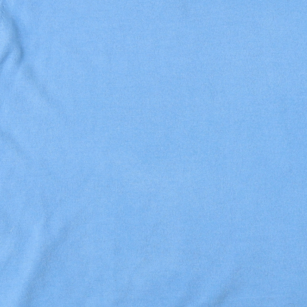 Marks and Spencer Mens Blue V-Neck Acrylic Pullover Jumper Size L Long Sleeve
