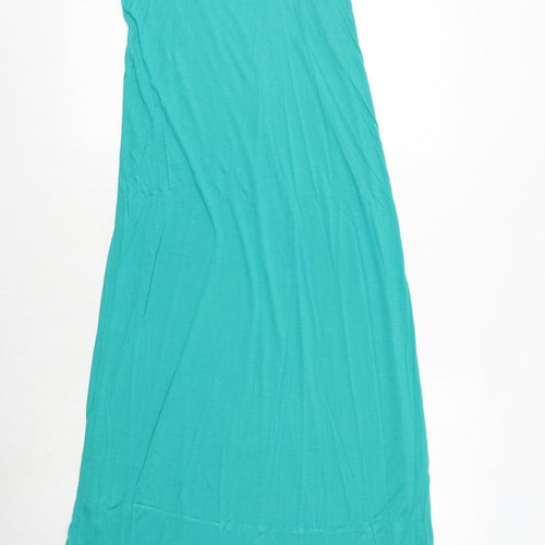 H&M Womens Green Viscose Maxi Size 8 Round Neck Pullover