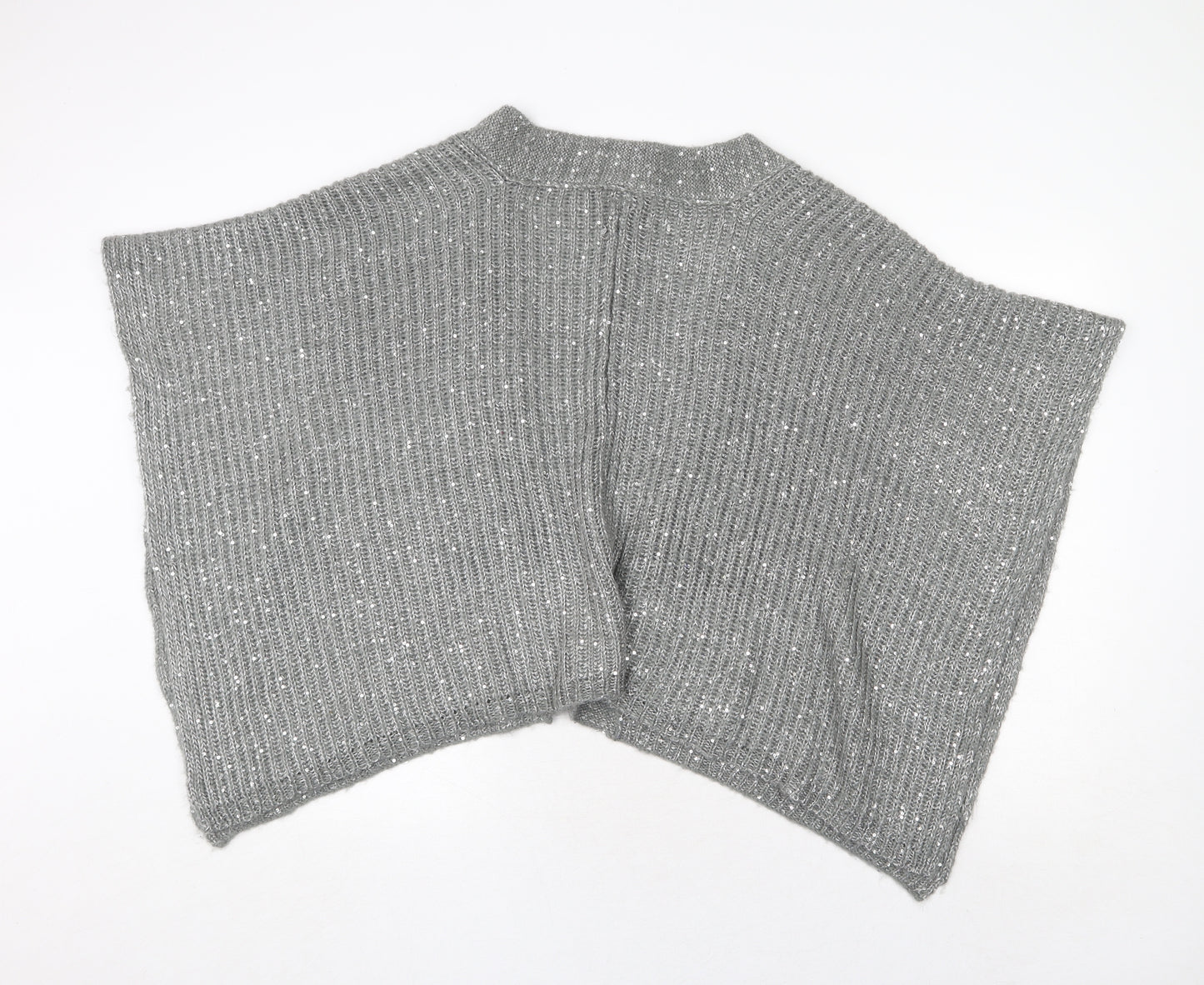NEXT Womens Grey V-Neck Acrylic Cardigan Jumper One Size