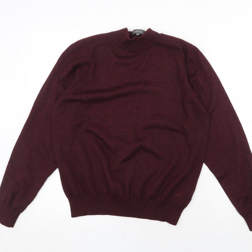 Wolsey Womens Red Round Neck Wool Pullover Jumper Size S