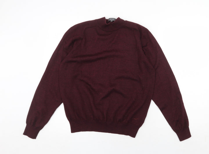 Wolsey Womens Red Round Neck Wool Pullover Jumper Size S