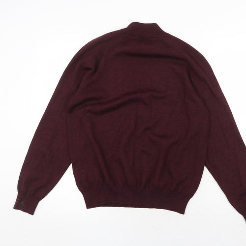 Wolsey Womens Red Round Neck Wool Pullover Jumper Size S